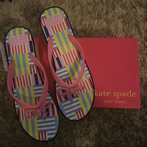 New In Box Kate Spade wedge flip flops